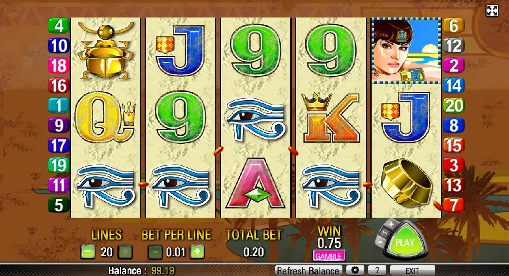 Queen of the Nile Theme and Graphics