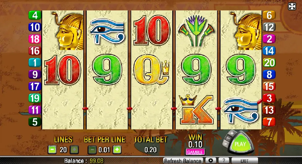 Queen of the Nile Theme and Graphics